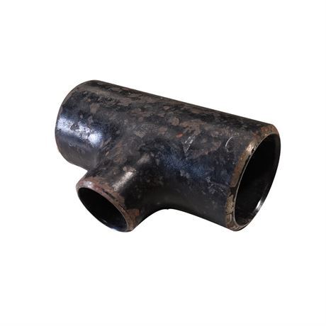 Seamless pipe fitting unequal T dia 130 x 65 x 130mm