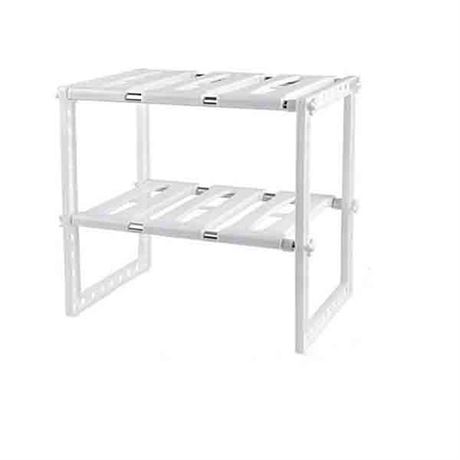 2 Tiers Pool Space Arrangement Frame Adjustable Family Kitchen Rack