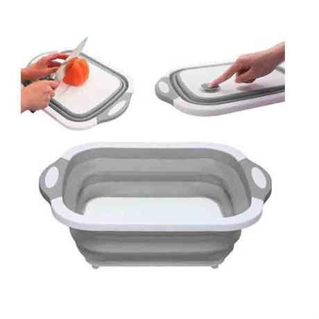 Collapsible folding vegetable basket strainer